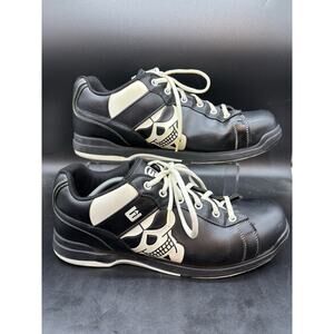Etonic Men's Black White Glo Skull Perfect Slide Bowling Shoes Size 13